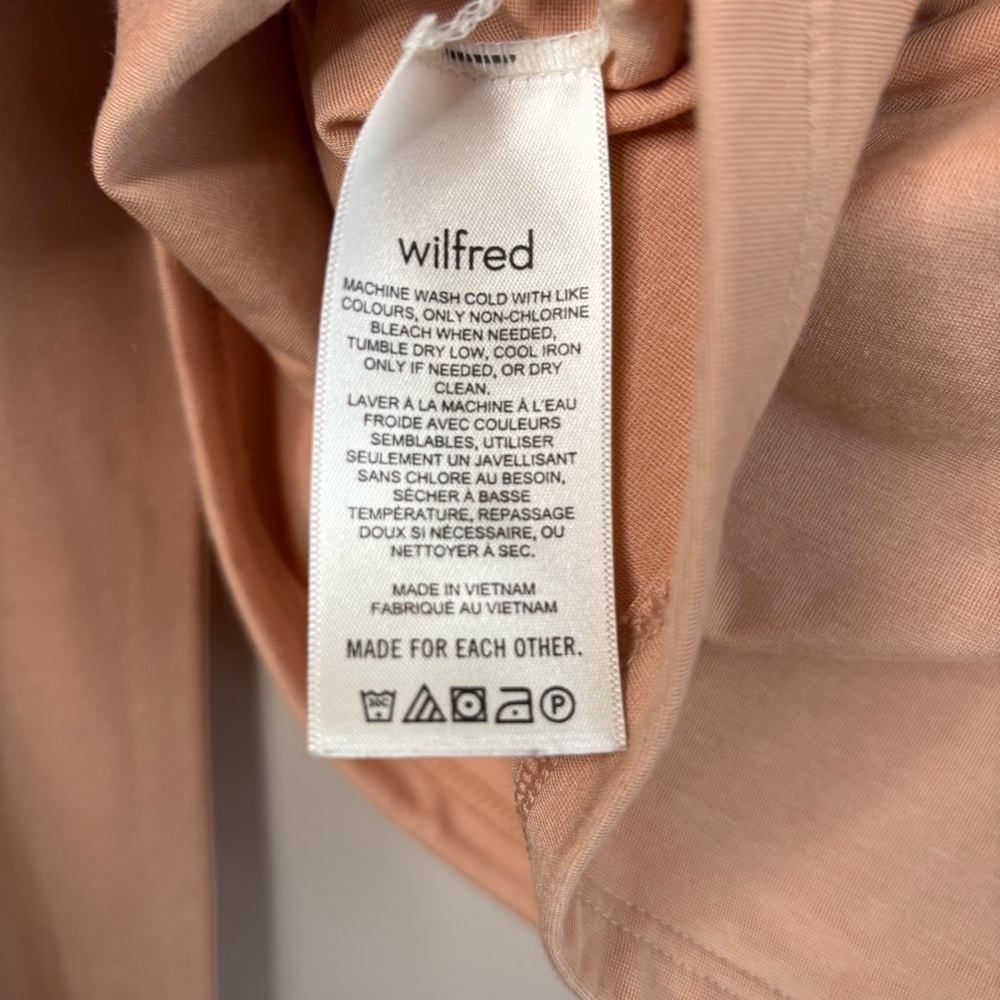 Wilfred Sonnet Blouse Long Sleeve Peachy Beige Large - Picture 5 of 8